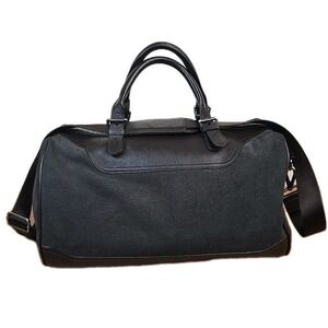 Banana Republic Bag Weekender Duffle Green Nylon Leather Travel Luggage Carry On